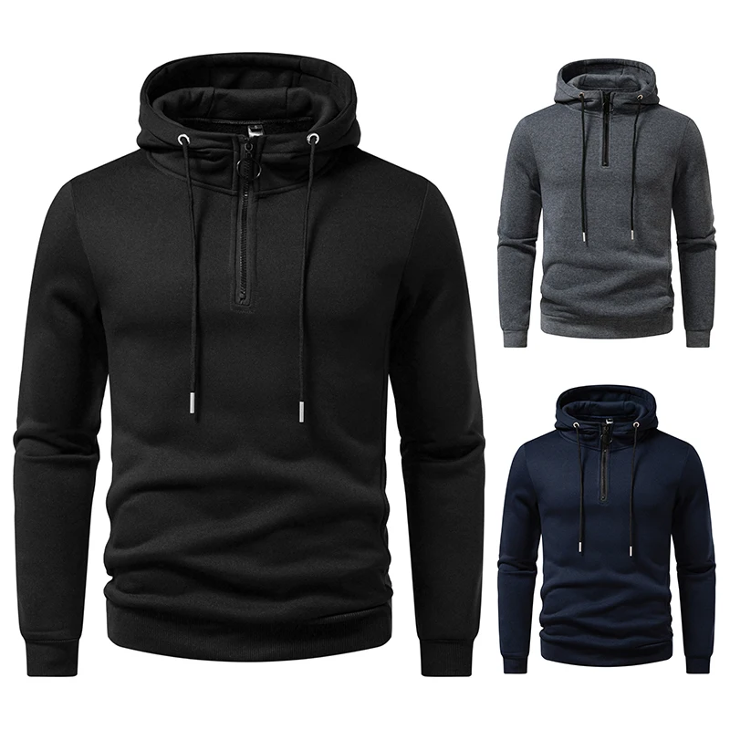 Mens Hoodies Casual Style Hoodie Men Hip-Hop Male Zip Design Hoody Sweatshirt Long Sleeve Men Hooded Jacket Coat B251 - 6