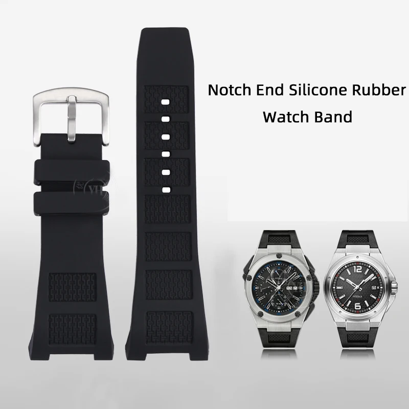 IWC インヂュニアバンド　IWA29444 Silicone Rubber Watch Band for IWC Ingenieur Strap for Men