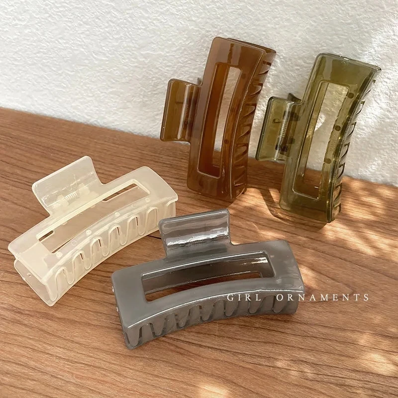 Hair Clip Women Hairpins Girls Hairgrips Claw Geometric Barrettes Crab Korean Fashion Hair Accessories Black Gold Letter hair claw,hair clips,hair accessories