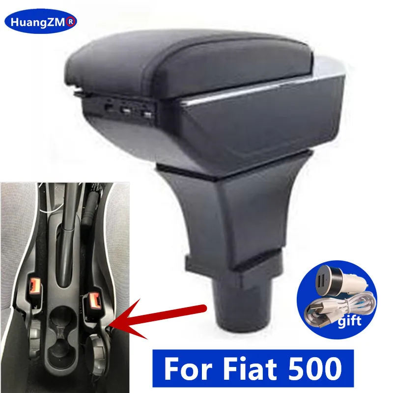 For Fiat 500 armrest box For Fiat CRONOS Car Armrest box Dedicated Interior  Retrofit Center Storage box Car Accessories