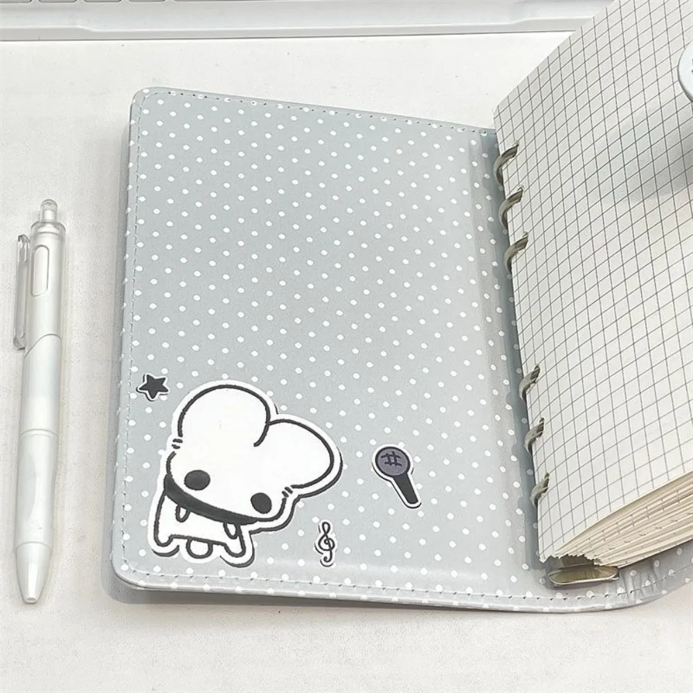 Ins Style Polka Dot Notebook Loose-leaf Book DIY Photo PU Simple A6 Binder Student Notepad Diary Journal Book Travelers Planner - 5