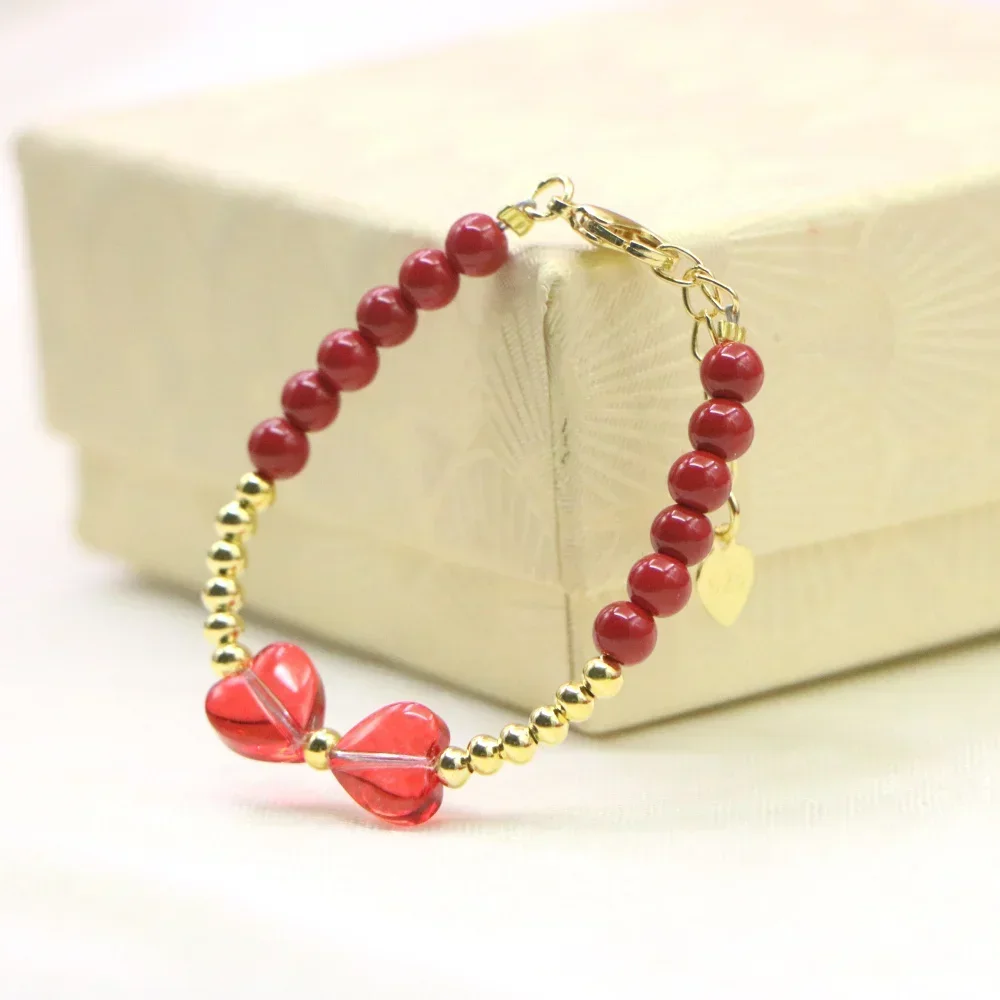 Charm Bracelet Baby Girls Lobster Clasp Natural Stone Bead Accessories Girls Yoga Christmas Wedding Gift Jewelry Fashion