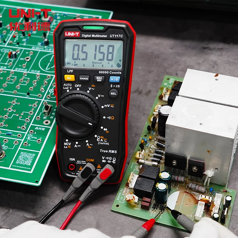 Digital Multimeter UNI-T UT117C Bluetooth Digital Multimeter 60000 Counts Professional MultimetroTrue RMS AC/DC Current Voltage Tester Auto-Range