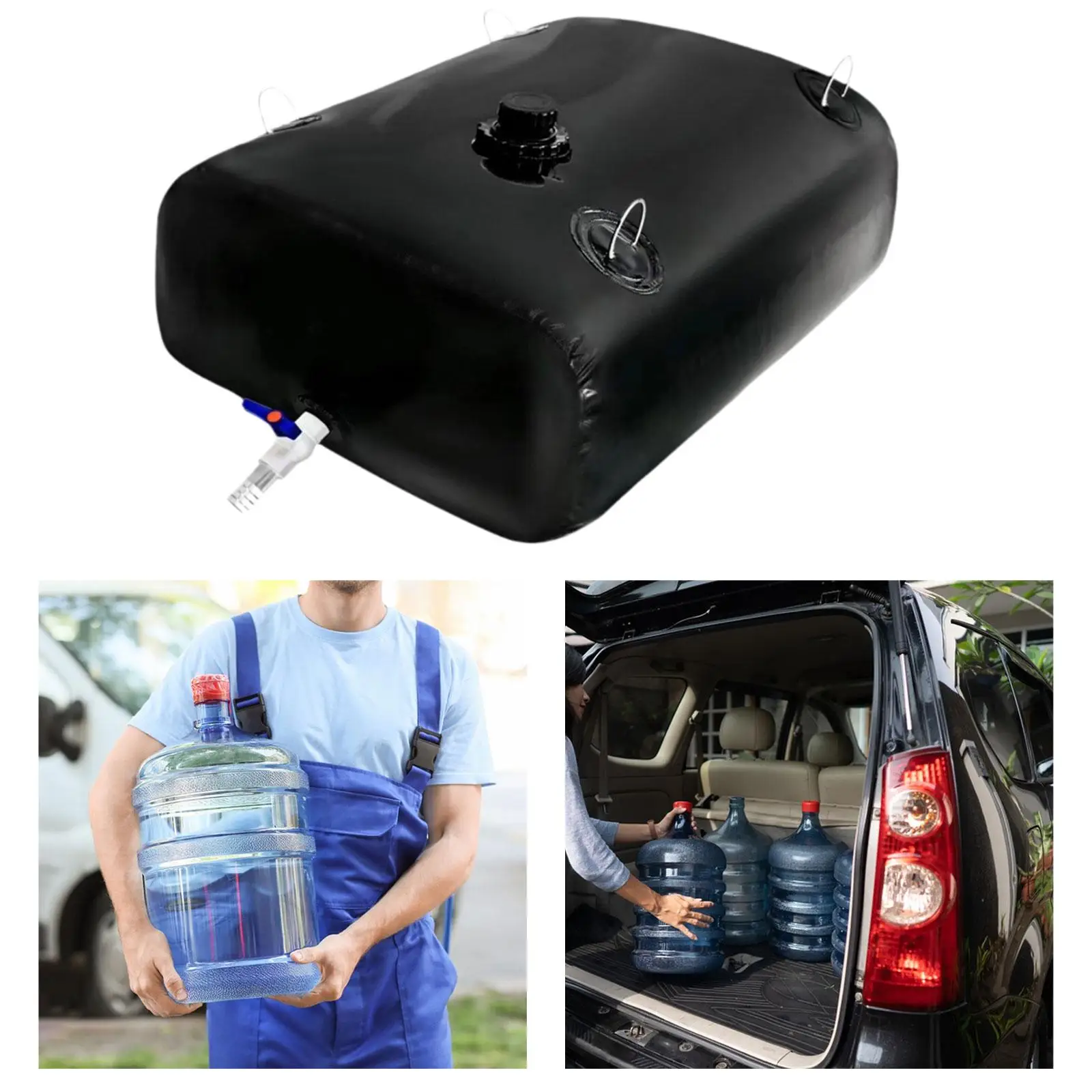 Water Storage Bladder Black Large Capacity for Emergency Water Camping RV
