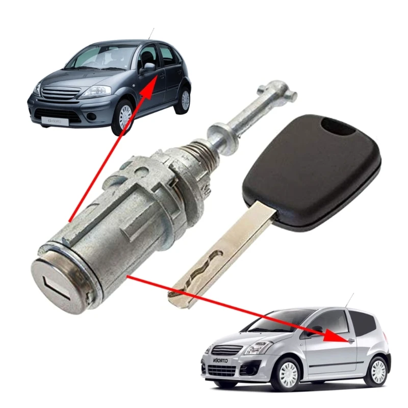 

Цилиндр замка передней левой двери с ключом, прямая замена 9170T9, набор стволов передней левой двери, запасная часть для E8BC