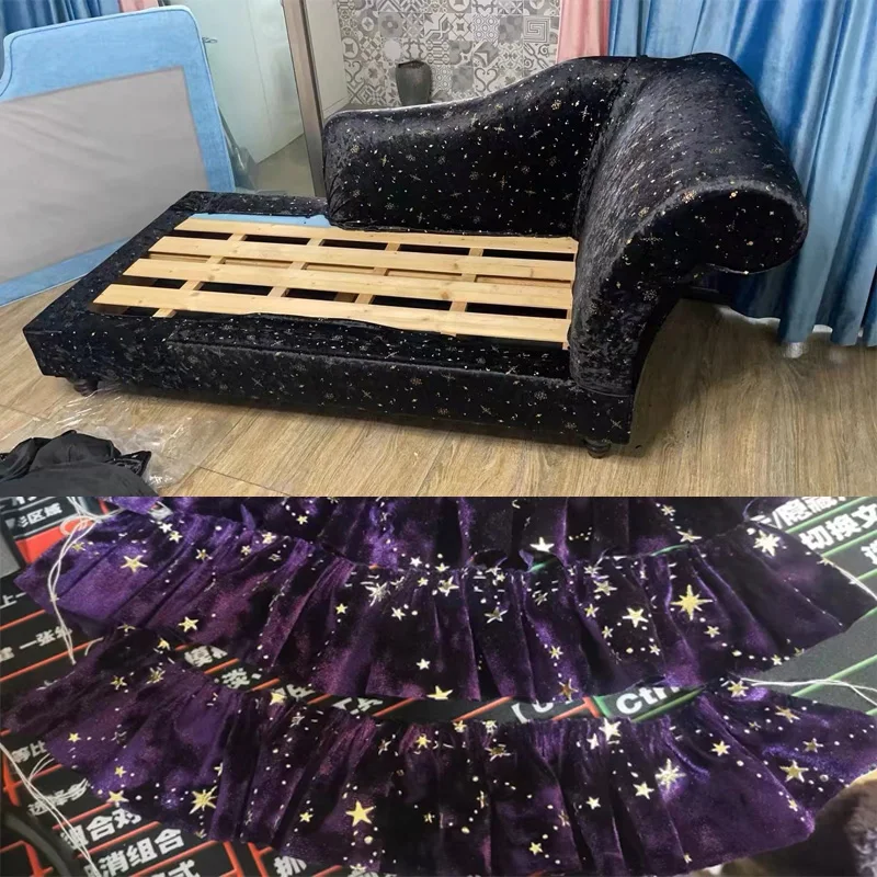 50*50cm Gold velvet Diamond star bronzing fabric for DIY Doll Dress Throw Pillow Wallet Decorative Gift Patchwork Handsewn