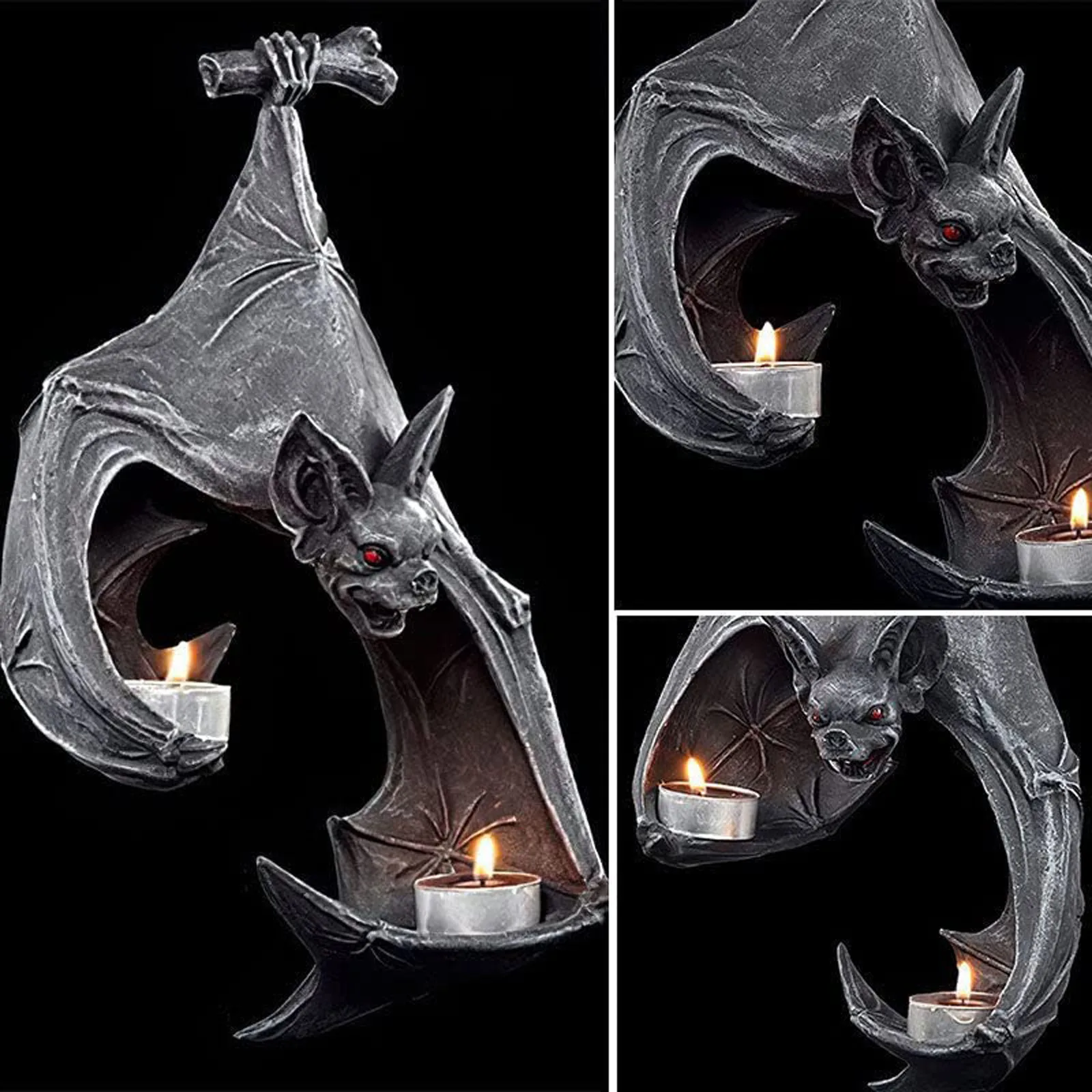 Halloween Bat Candle Candlestick Antique Wall Decoration Bat