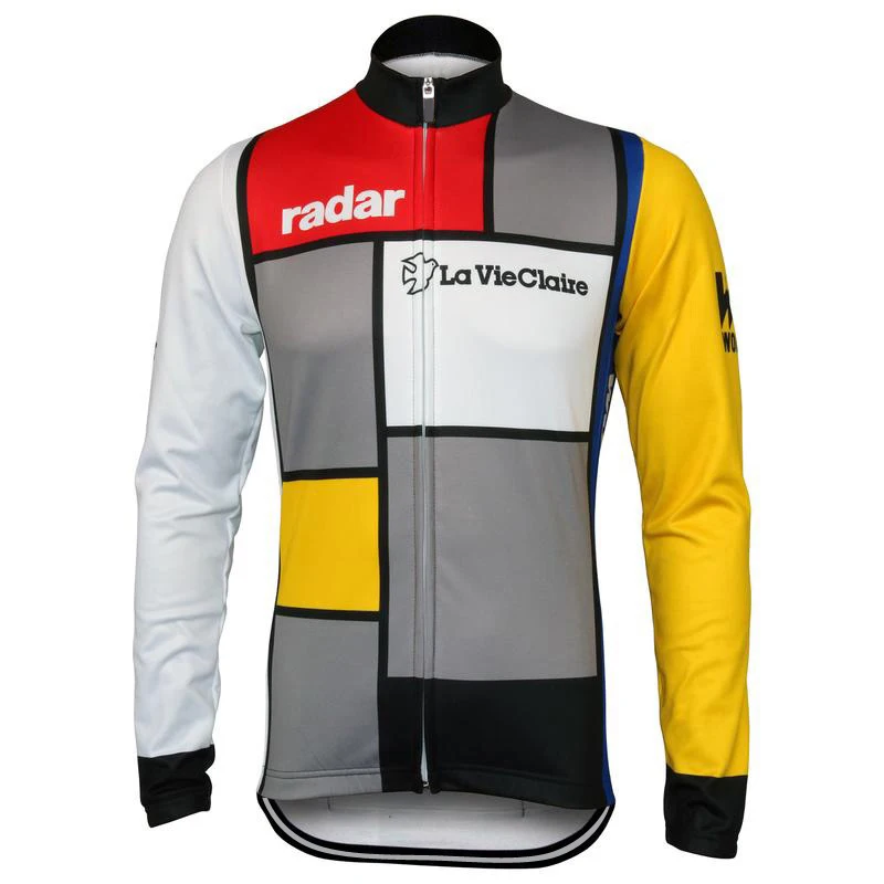 

Spring Summer Only Cycling Jerseys Radar LA VIE CLAIRE TEAM RETRO CLASSIC Long Sleeve Men Bike Wear Cycling Clothing