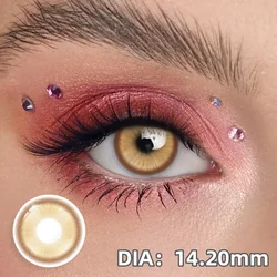 VISUASHOW Magical Pop Purple/Pink Cosplay Contact Lenses for Party and Halloween Eye Makeup (Brown)