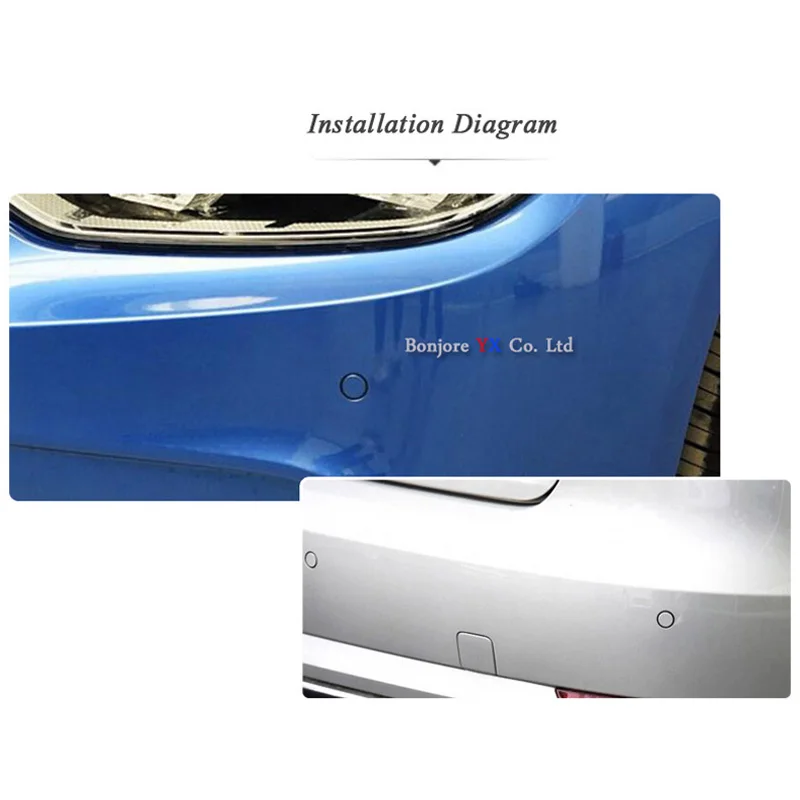 LED Parking Sensor Kit Car LED Parking Sensor Parking Sensor Kit Parking Sensor Car LED display Car Parking Sensor Multicolor Set 4 System Sensors Reverse Radar Parktronic Sensors