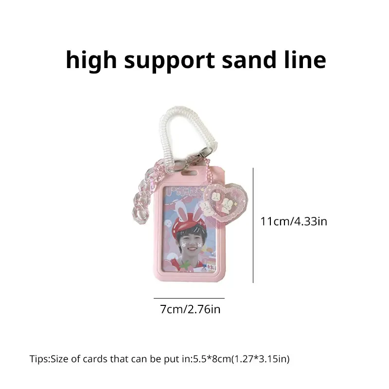 Credit Card Holder 11cm Vertical Card Keychain Bus Student ID Holder