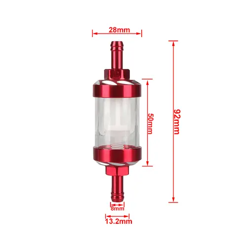 Universal 8mm CNC Aluminum Alloy Glass Gas Fuel Oil Filter For Motocross Dirt Pit Bike ATV Buggy Quad Motorcycle Parts - Image 4