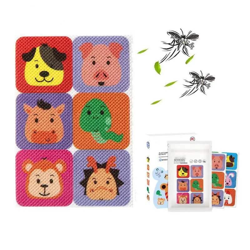 60/36Pcs Mosquito Repellent Patches Children'S Outdoor Portable Cartoon Infants Pregnant Women Anti-Mosquito Stickers