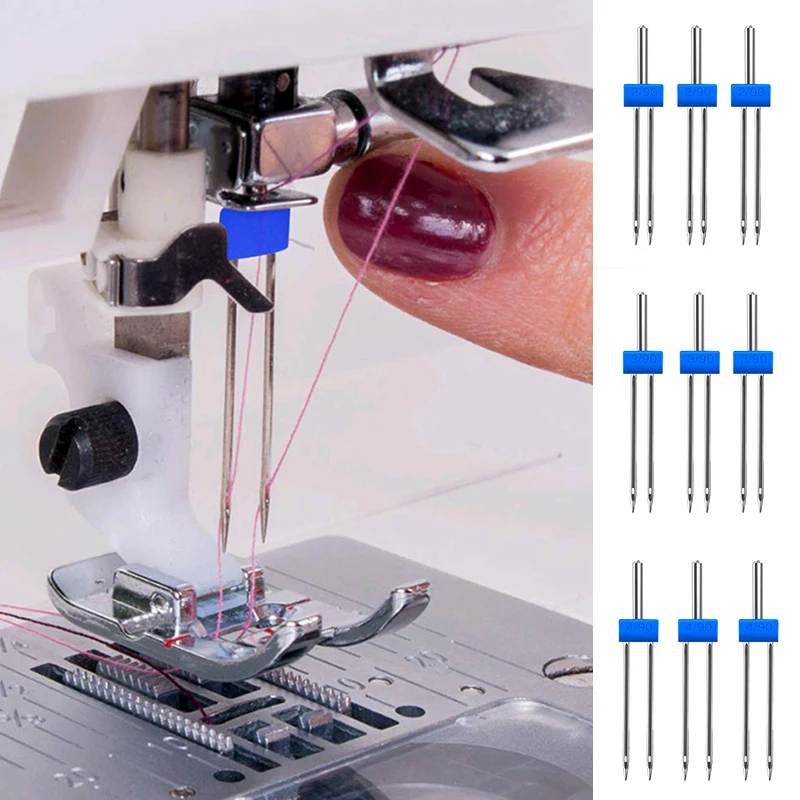 

3Pcs Double Twin Needles Pins Steel Twin Stretch Machine Needle Household Multifunctional Sewing Machine DIY Tools Accessories