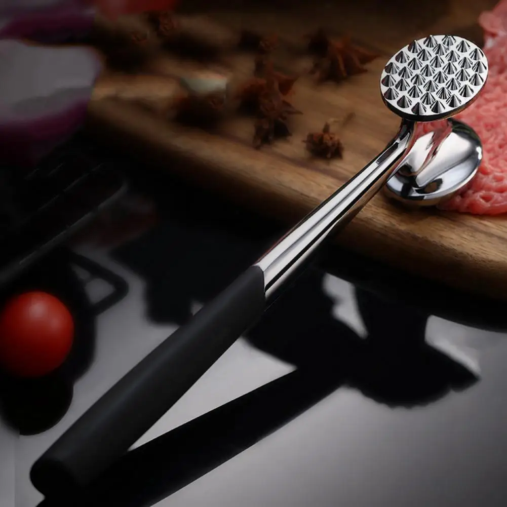 Meat Tenderizer Hammer Dual-Sided Mirror Polished Comfortable Grip Pounder Heavy Duty Pounder Tool For Steak Fish