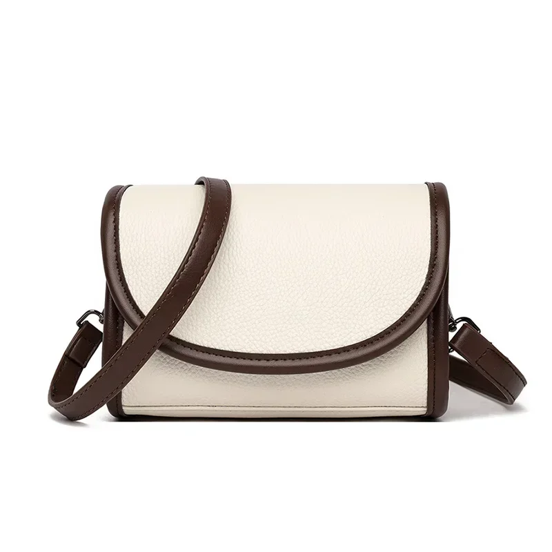 

New Trendy and Fashionable Women's One Shoulder Crossbody Bag with Cowhide Top Layer Small Bag designer bag