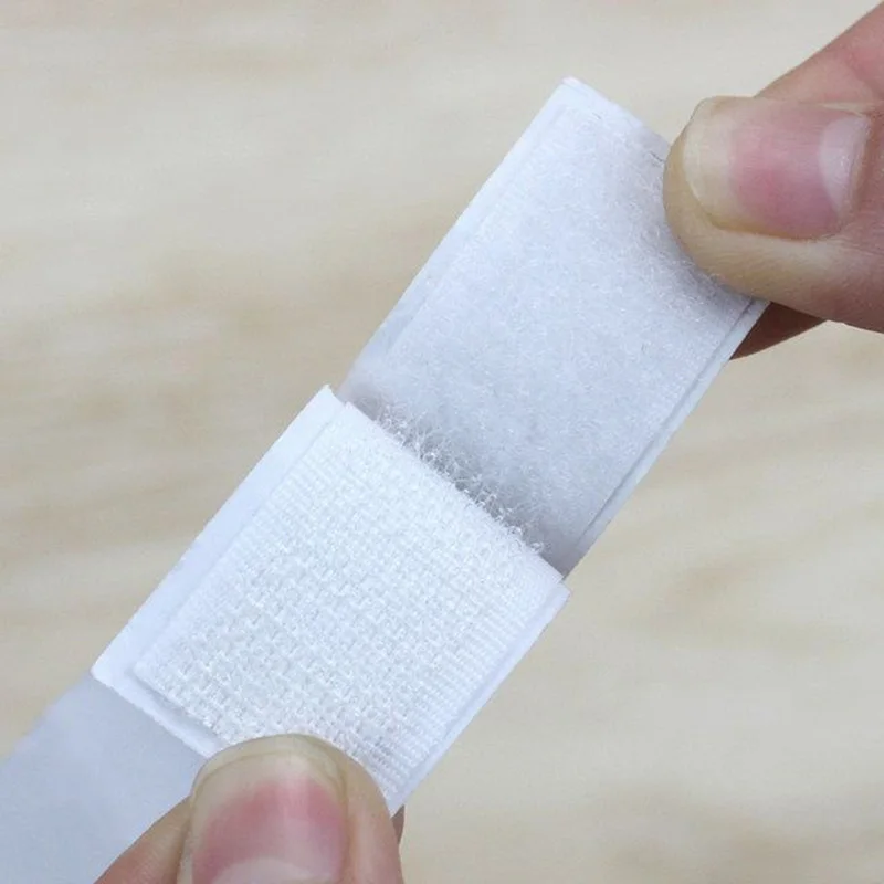 1/2/5Meter Black White Adhesive Double Hook And Loop Fastener Tape Nylon Multi-sizes Magic Sticker Tape With Strong Glue 20-50MM