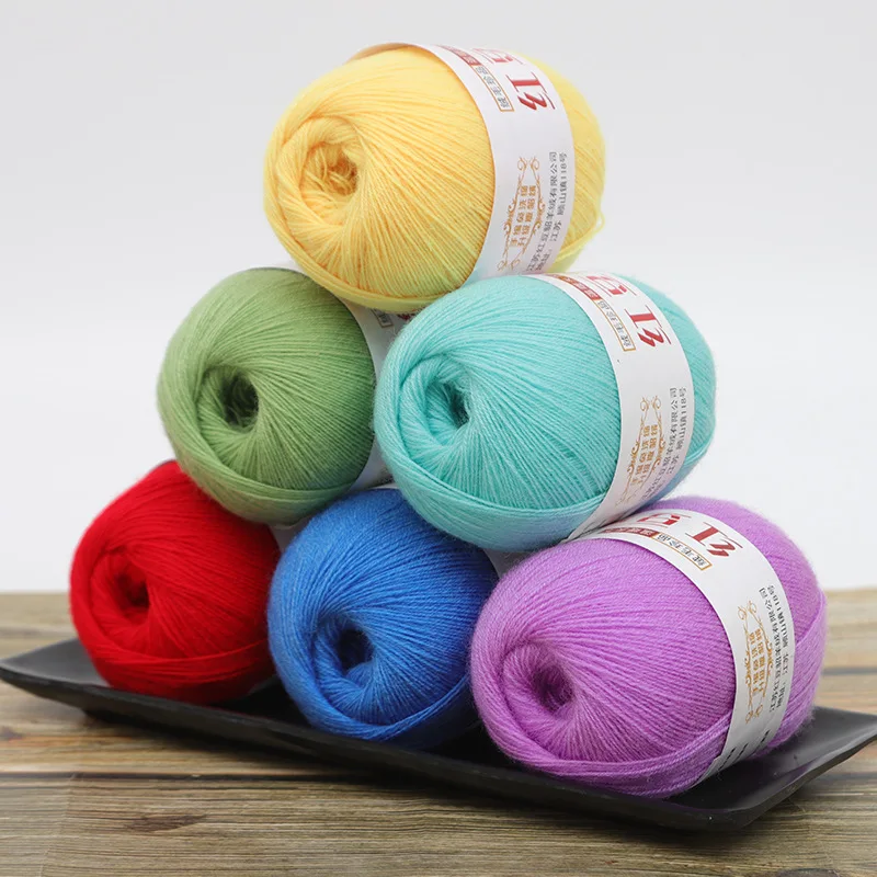50g 1Pc hand knitting Cashmere Wool Yarn thin lana Crocheting Yarn knitted thread for sweater blanket hat sock line 2