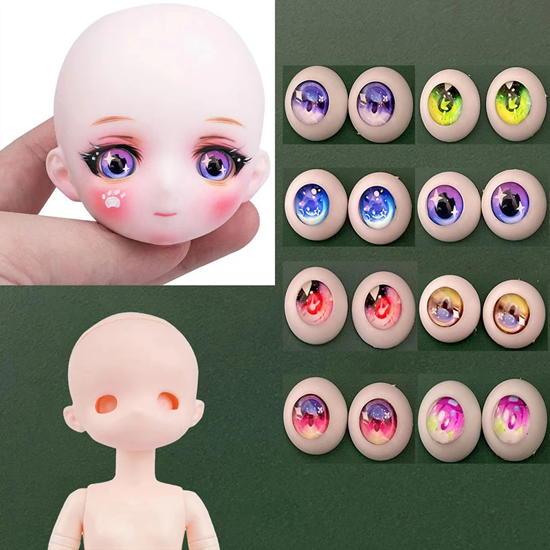

8 Color Eyes Anime Face Doll DIY 30cm Doll Makeup Doll Head (can Be Opened) or Whole Doll Beautiful Girl Doll Toy Gift