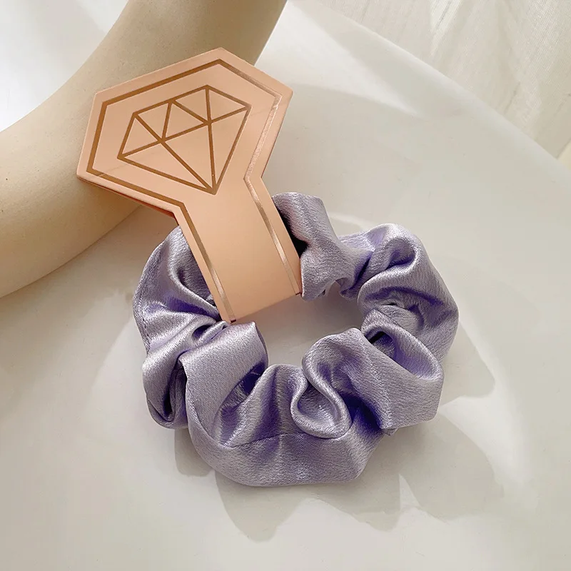 다이아몬드 카드 대장 헤어 링 크리스탈 새틴 유럽과 미국의 간단한 머리띠 넥타이 헤어 솔리드 컬러 헤어 액세서리