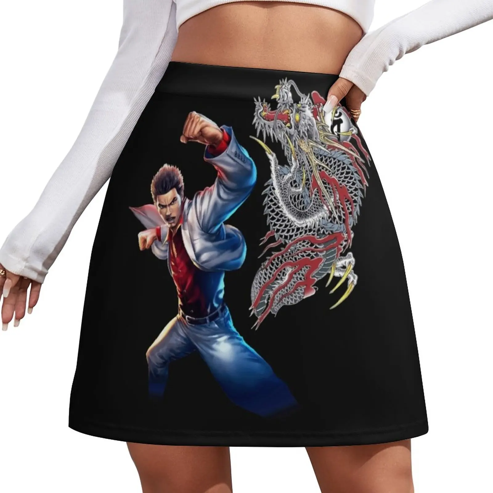 

Yakuza Kiryu Dragon Mini Skirt Woman short skirt novelty in clothes korean ladies summer luxury women's skirt