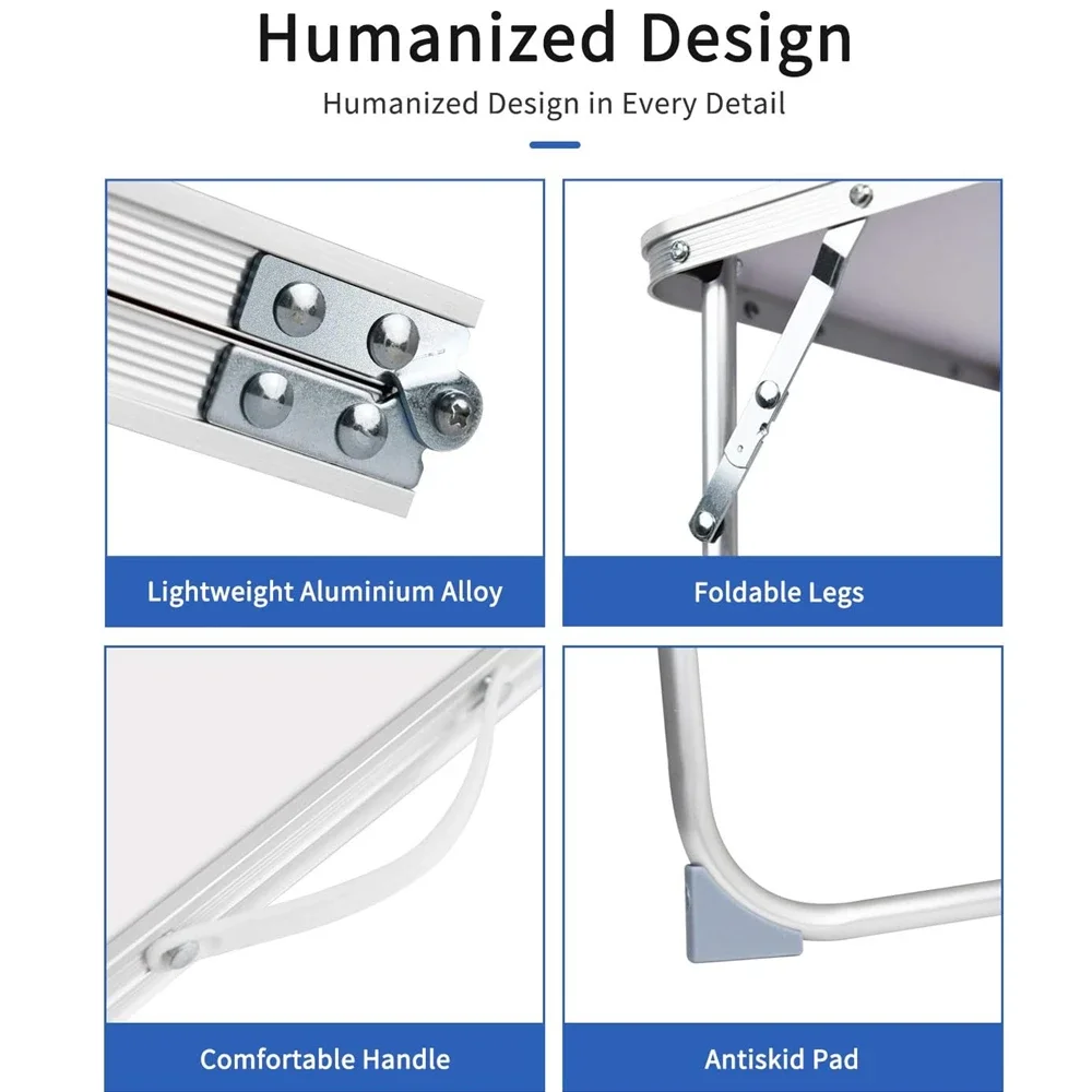 Description Picture 6 of itemFolding Laptop Desk, Portable Foldable Camping Table, Mini Picnic Table with Storage Space, Lap Desk Reading Holder for Anywhere