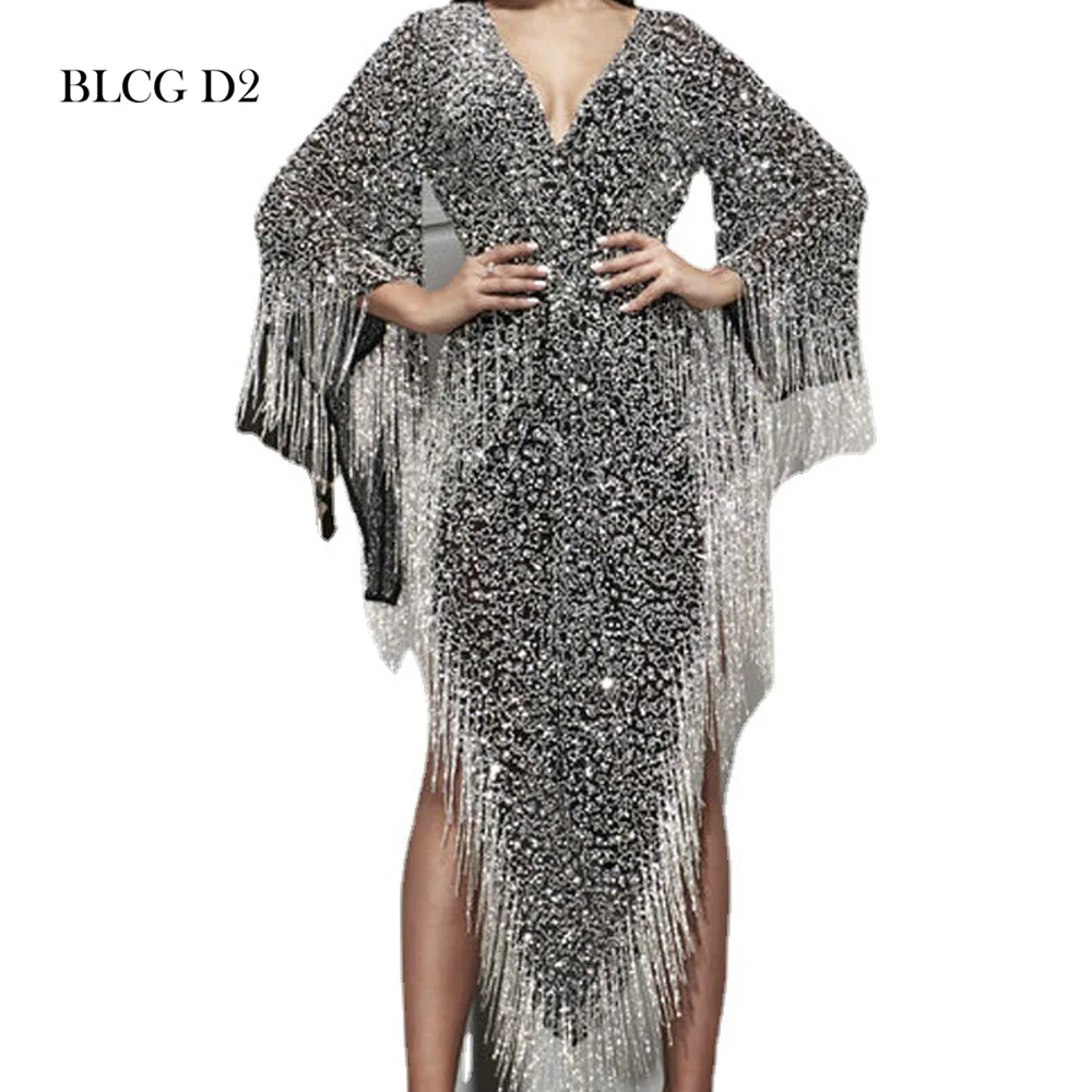 

BLCG D2 Long Sleeve Dresses For Woman Plus Size Long Dress On Promotion Black Dress For Women DR15641