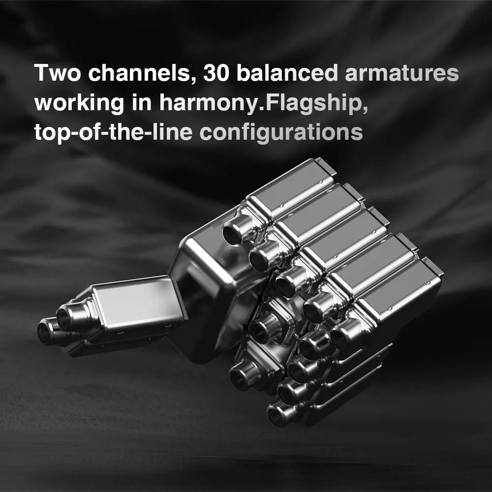 TRN BA15 30BA Driver Unit In Ear Earphone HIFI Music DJ Monitor Audiophile Musician Headset Earbuds With QDC Cable Headphones 3