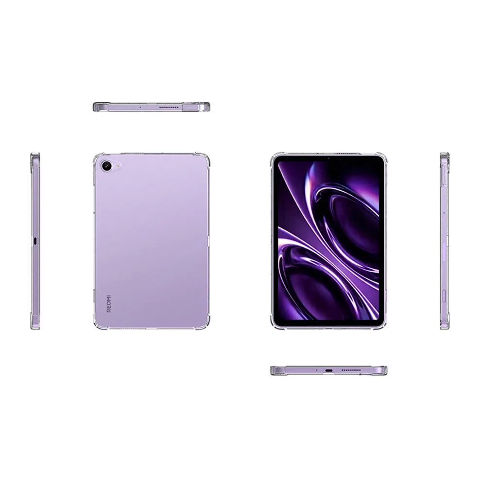 Shockproof Transparent Tablet Case with Airbag Protection and TPU Back Cover
