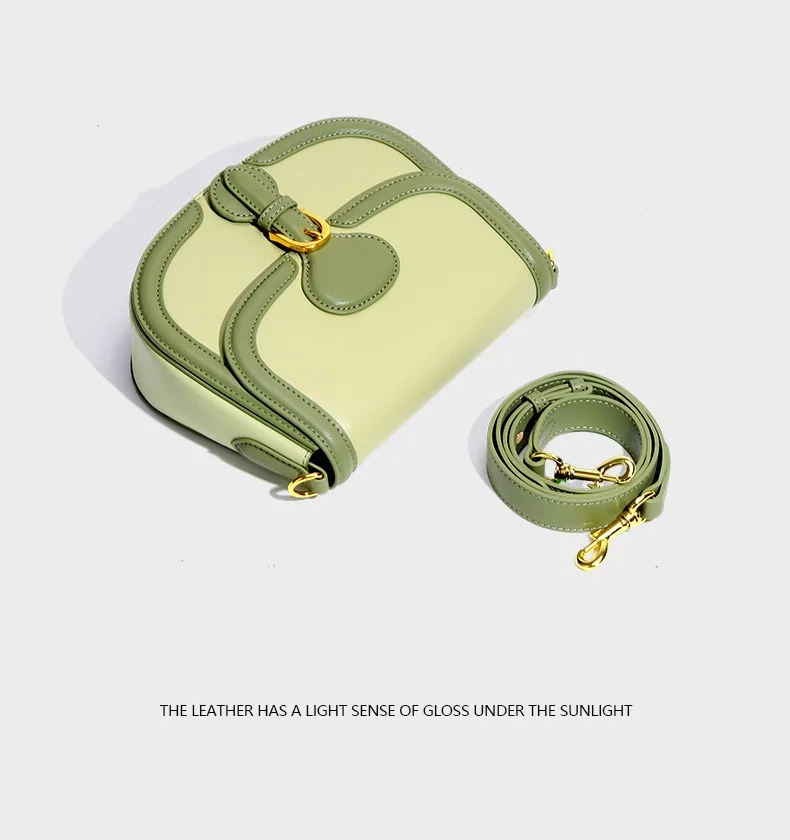 2024 New Women Luxury Brand Saddle Tote Purses And Handbags Green Bags