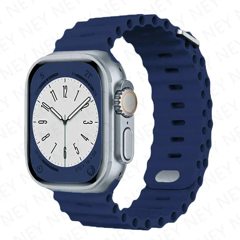 Sport Ocean Silicone Strap for Apple Watch - Premium Adjustable Band for All Sizes