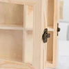 Display Cabinet Wooden Tea Coffee Rack Storage Box 8Compartment Wood + Glass 1 PCS 4