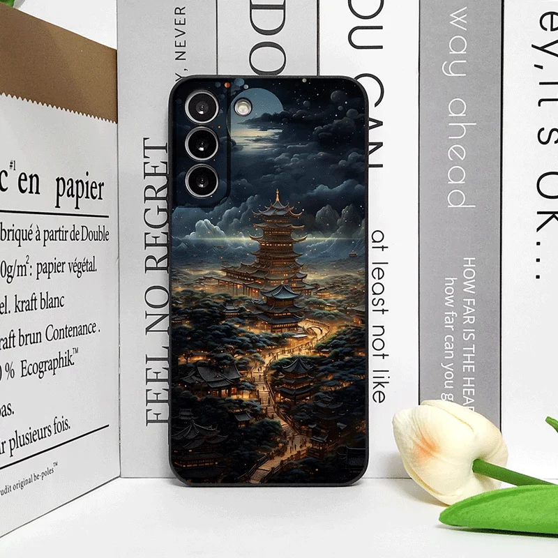 Glowing Butterfly Tree Landscape Frosted Soft Phone Case