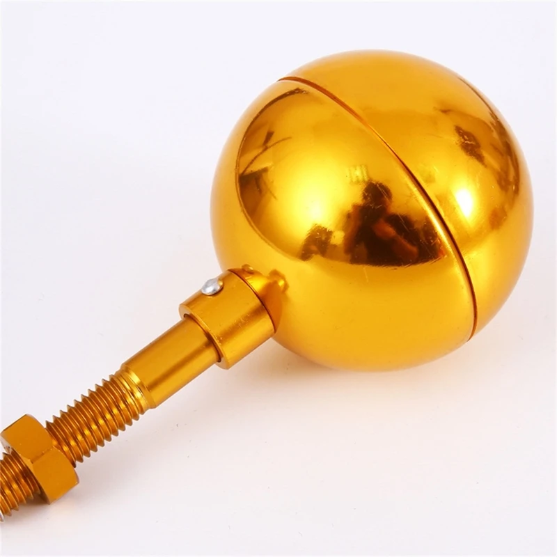 Gold Aluminum Flagpole Sphere Toppers Ornament Weatherproof Flagpole Sphere Replacement for In Ground Poles