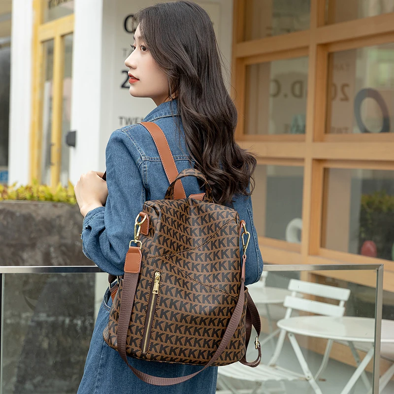 Sac à dos en cuir véritable pour femme, sac à dos tendance, sacs de voyage  de grande capacité, esthétique de luxe, mode féminine, 2024 - AliExpress