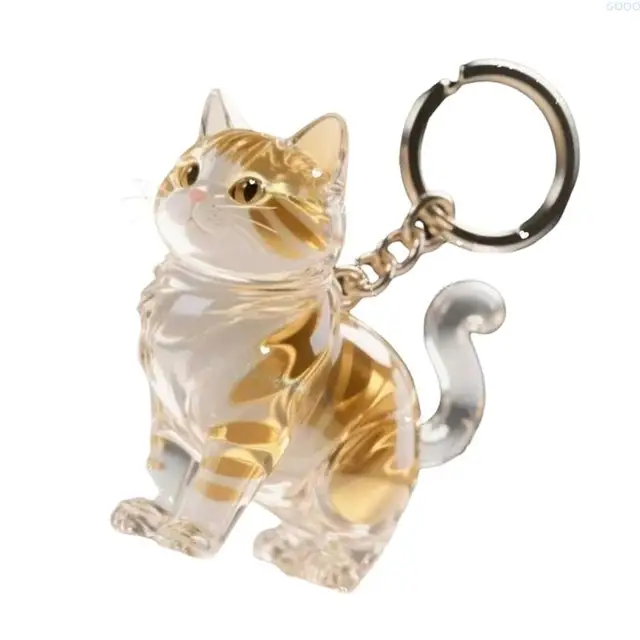 23GA Kitten-Shaped Pet Hair Storage Pendant Portable Kitten Hair Collector for Bag 6