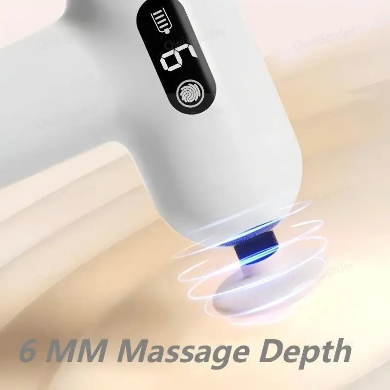 Professional Deeldo Massage Gun Strong Motor 4 Heads 6 Speed Muscle Massage Vibration Home Appliance Fascia Gun