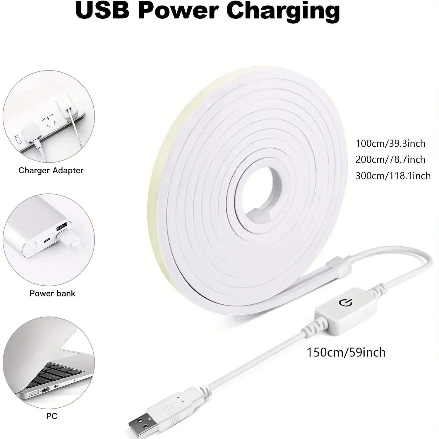 USB powered neon light strip