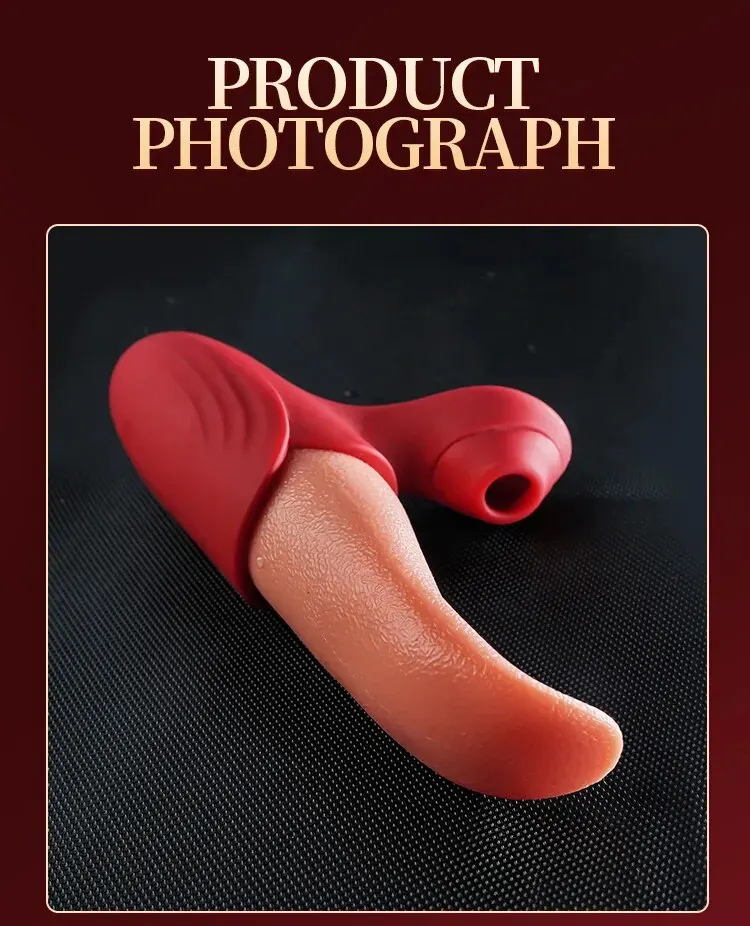 Realistic Licking Tongue Rose Vibrator for Women 7 Speeds Nipples Clitoral Stimulation Sucking Sex Toys for Adult Female Couples