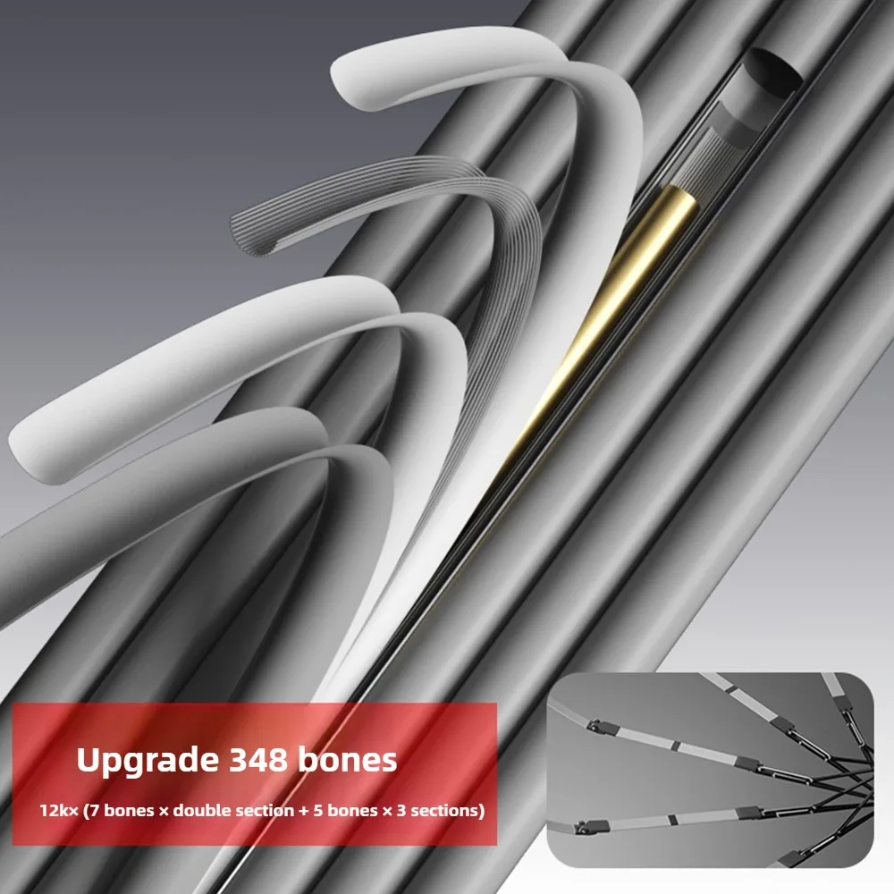 348 bone fully automatic umbrella dual-use for rain oversized umbrella surface wind resistant umbrella ribs 1pc