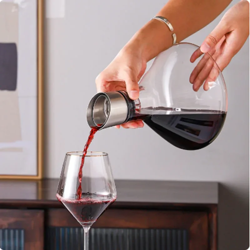 Wine Decanter Quick Waterfall Iceberg Handmade Home Crystal Wine Pourer Carafe Thickened Dispenser Pot Bar Accessories wine aerator pourer whiskey decanter set wine aerator decanter