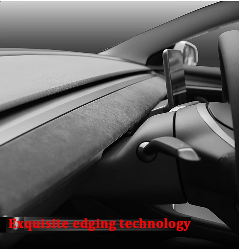 Salpicadero de auténtico tejido Alcantara® para Tesla Model 3 y