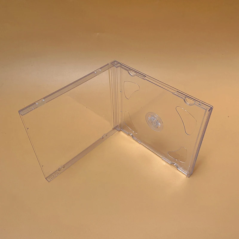 투명 하단 CD 박스 빈 CD 케이스, PP 플라스틱 밀키 투명 CD 케이스, 용량 2 디스크, 14.2cm x 12.4cm x 1.0cm, 1 개