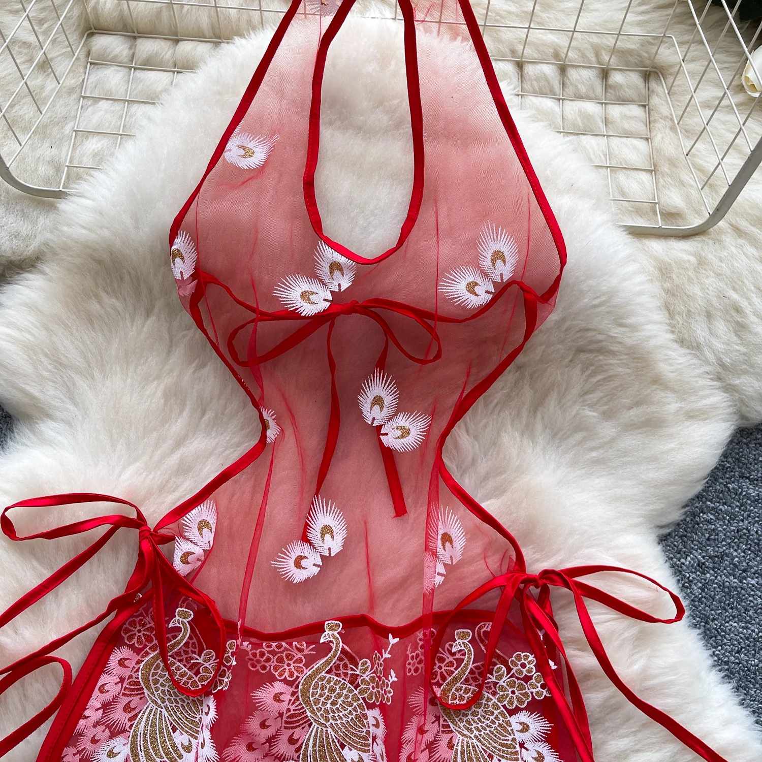 SINGREINY Backless Pajamas Dress