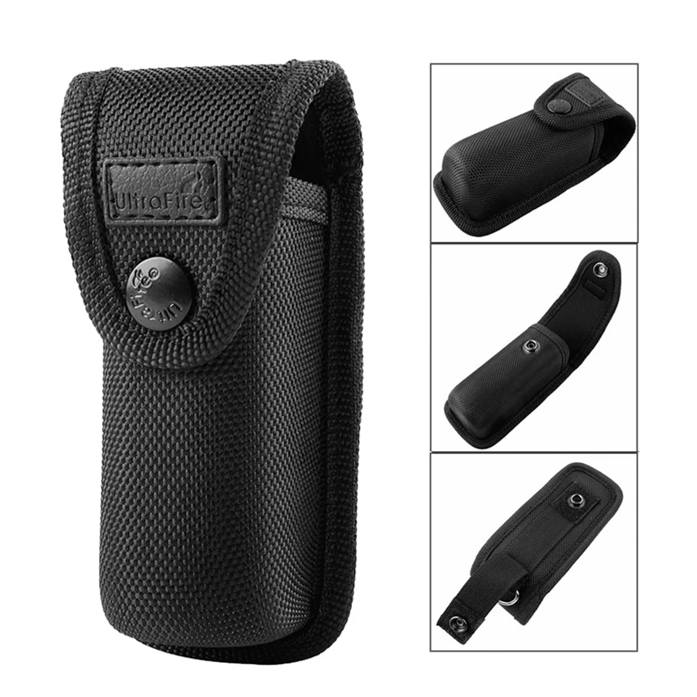 Tactical Molle Flashlight Holster Pouch with Belt Clip Portable Outdoor
