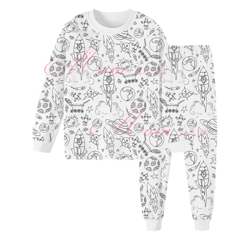 Kids Clothing Set DIY Pajamas Sketch Colorful Pajama Handicraft Toys for Boys Girls