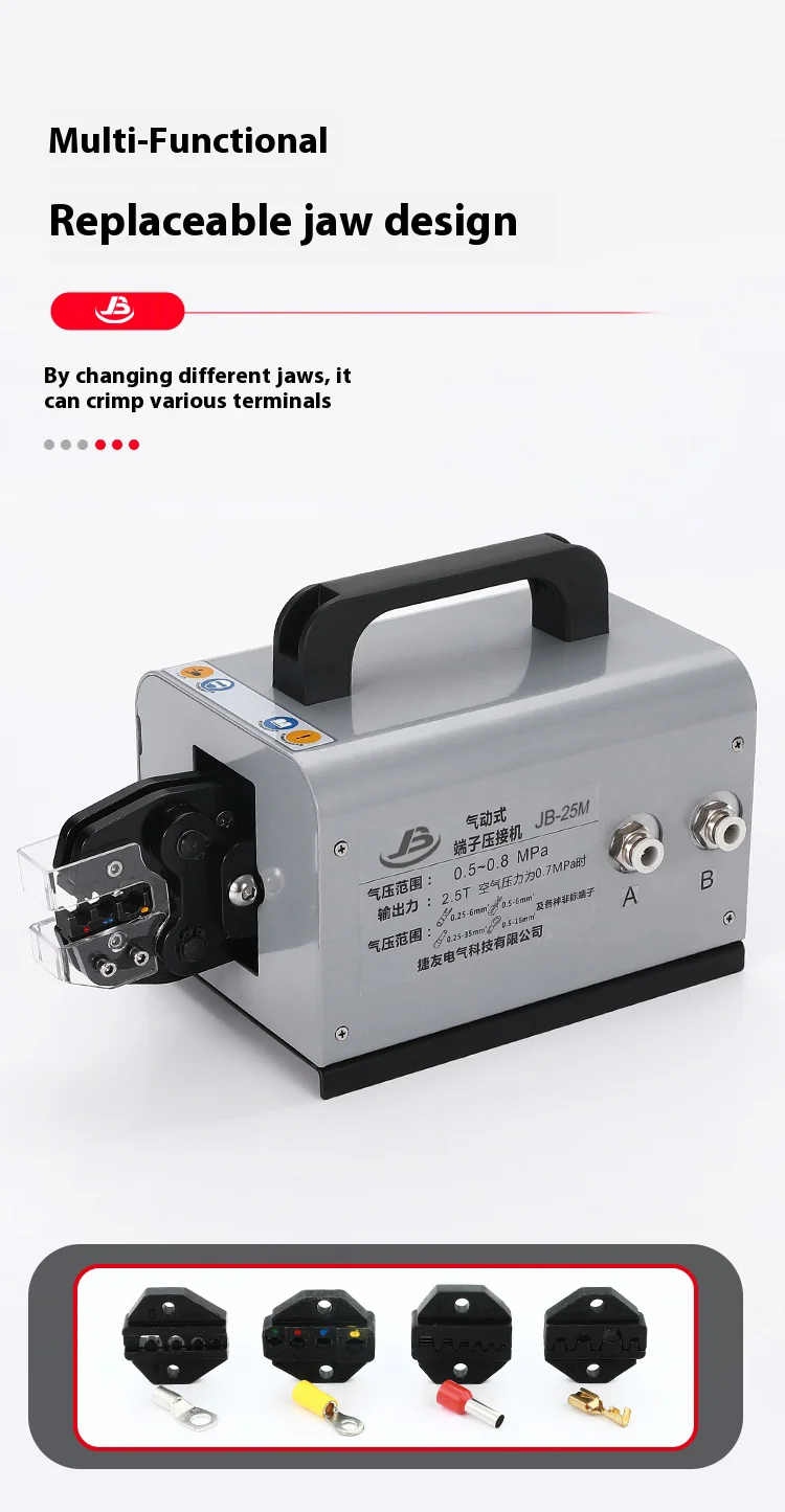 JB-25M Pneumatic Crimping Tool Dual Action High Pressure Terminal Machine SC Ope