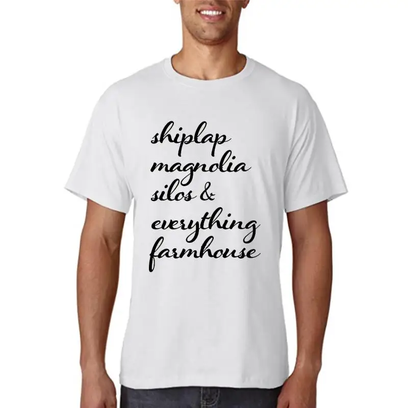 Shiplap Silos Di Magnolia E Tutto T-Shirt Da Fattoria Top In Cotone