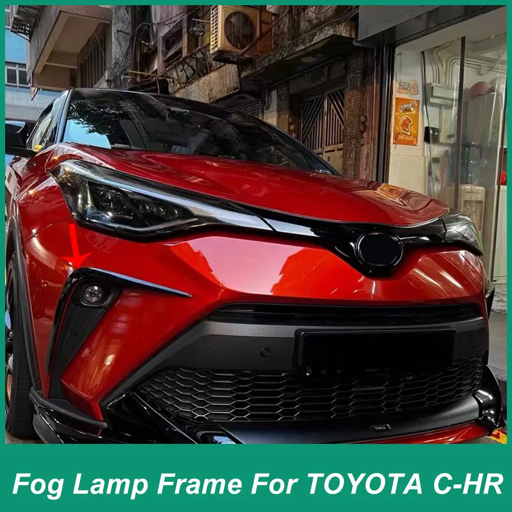 

For Toyota CHR 2021 22 23 Wide Body Kit Protective Cover Accessory Tune Sticker Front Fog Lamp Divider Decorative Cover Modifica