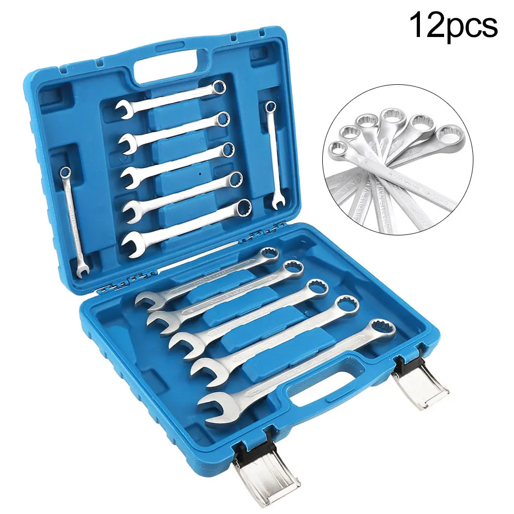 Combination Wrench 12 Piece Set 8 22mm Opening Plum 45 Steel Fine